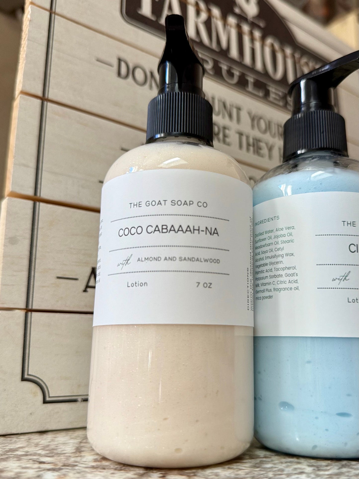 Goat’s milk lotion