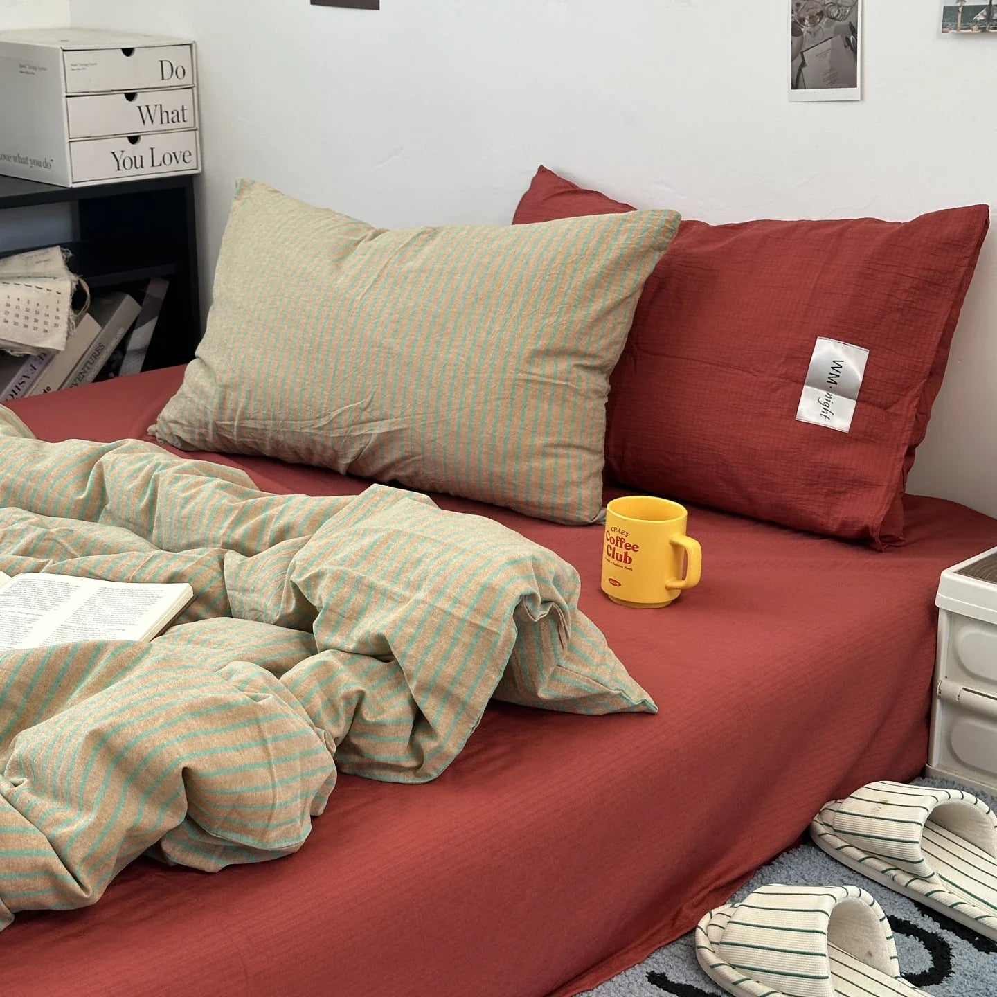 Stripe Bedding Comforter Set with Pillowcase bed sheet Single Full Size Bed Linen Duvet Cover Set Queen/King Double Single Bed