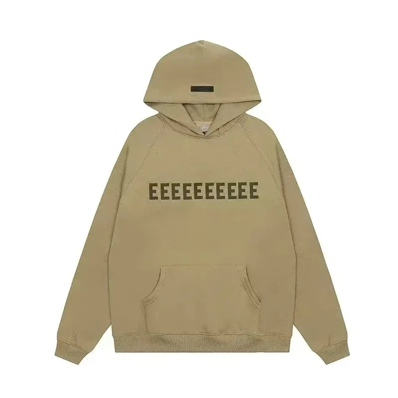 FW22 Men's Hoodies Jogging Set Luxury Design Chest Two Rows Plush Letter Hoodie Women's Loose Hoodie Fashion Unisex Pants Set